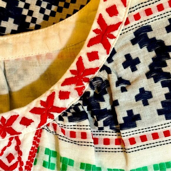 Joie Jenollina Embroidered Cotton Peasant Shirt Top Sz XS/S - Picture 7 of 9
